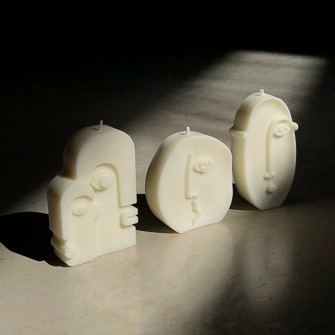 Set velas "Faces" 3 piezas