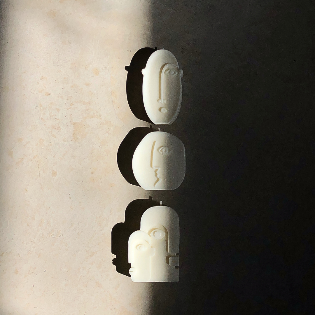 Set velas "Faces" 3 piezas