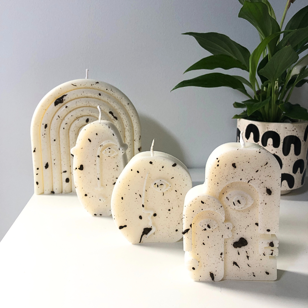 Set velas "Faces" 3 piezas
