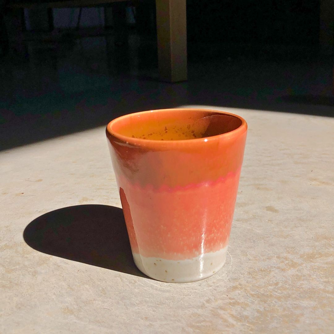 Vela vaso cerámica multicolor