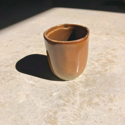 Vela vaso cerámica marrón